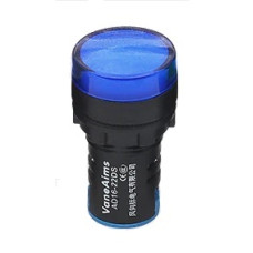Sinalizador / Indicador Luminoso LED 12V 22mm Azul (Black)